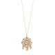 Handcrafted Gold Tone Floral Kundan Pendant Necklace with Pearl Chain